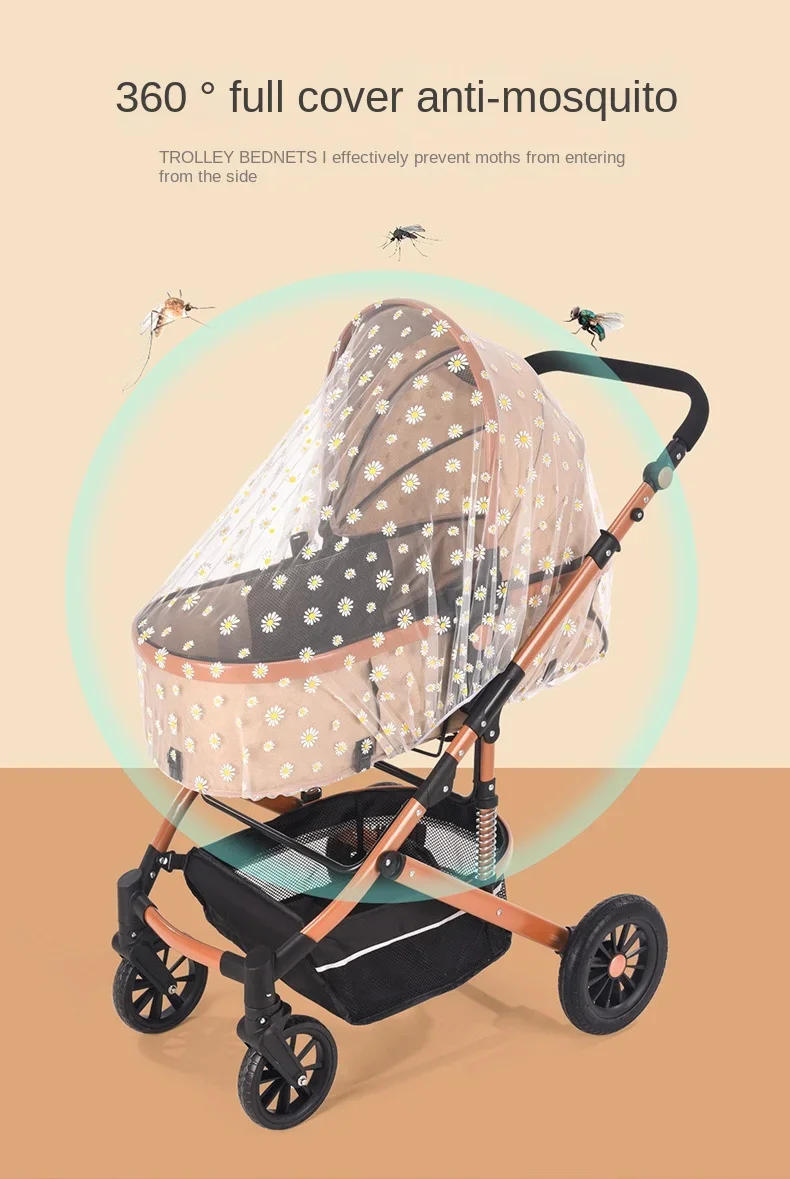 Description Picture 3 of itemBaby Stroller Mosquito Net Universal Pram Net Baby Sunshades Buggys Insect Net Fly Protection Cover for Stroller Pushchair