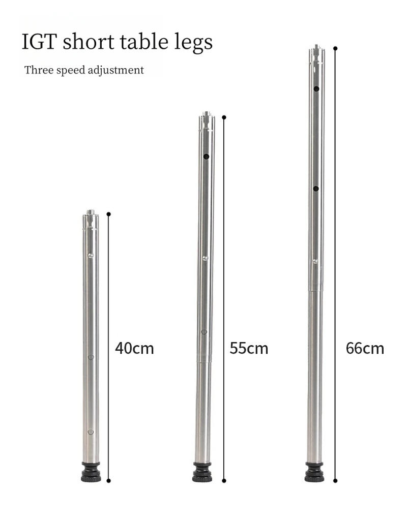 Description Picture 2 of itemCamping IGT Table Legs Combination Picnic Table Legs Three-Gear Telescopic Table Legs Outdoor Stainless Steel IGT Table Legs