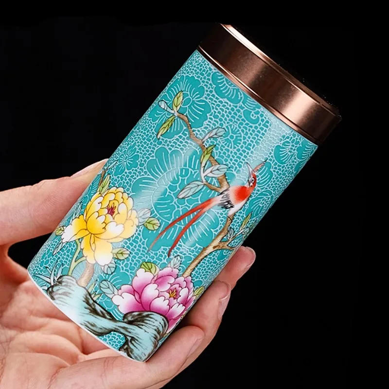 Description Picture 6 of itemMini Pottery Jar Airtight Pots Ointment Storage Box Ceramic Tea Organizer Storage Tanks Coffee Kitchen Storage Container