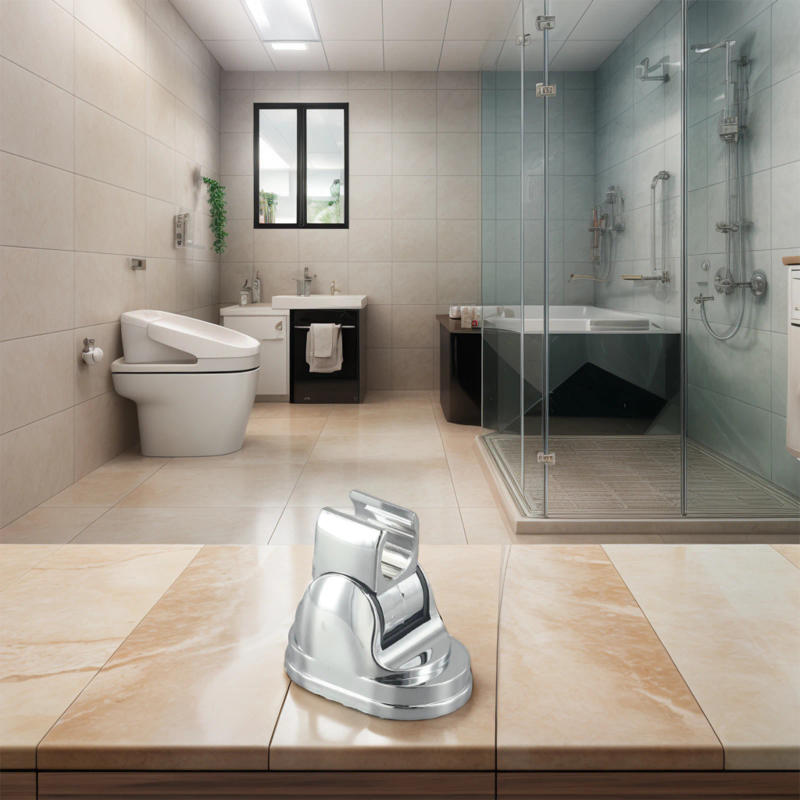 Description Picture 3 of item1pc Shower Mounting Brackets Adjustable Shower Head Fixed Base Shower Head Bracket Punch Installation Nozzle Shower Fixed Seat