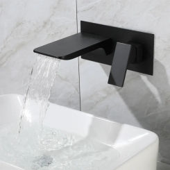 Basin Faucet In Wall Black Bathroom Brushed Gold Sink Spout Mixer Tap Set Combination Blanoir Solid Brass tap