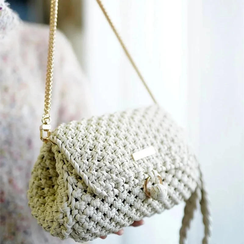 Description Picture 2 of itemFlat Thread T-Shirt Yarn DIY Soft Weaving Sewing Knitting Material for Carpets Bags Slippers Sandals 39 Colors Crochet Handmade