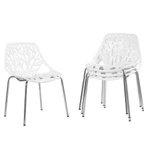 Description Picture 6 of itemModern Black Dining Chairs Set of 6,Plastic  Birch Chairs, Dining Chairs Set for Living Room/Kitchen/