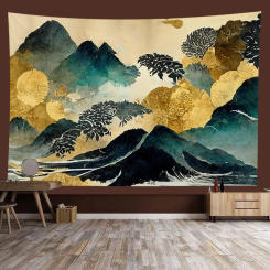 Chinese style landscape painting background tapestry room decoration wall background cloth living room home decoration