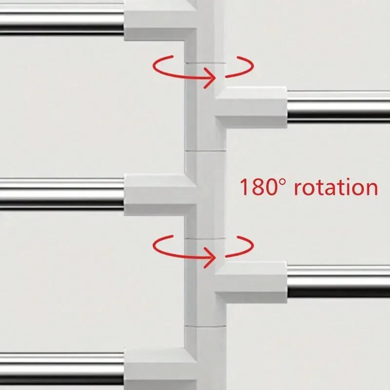Description Picture 4 of item1pc Stainless Steel Rotatable Towel Rack, Kitchen & Bathroom Rotatable Towel Holder Shelf