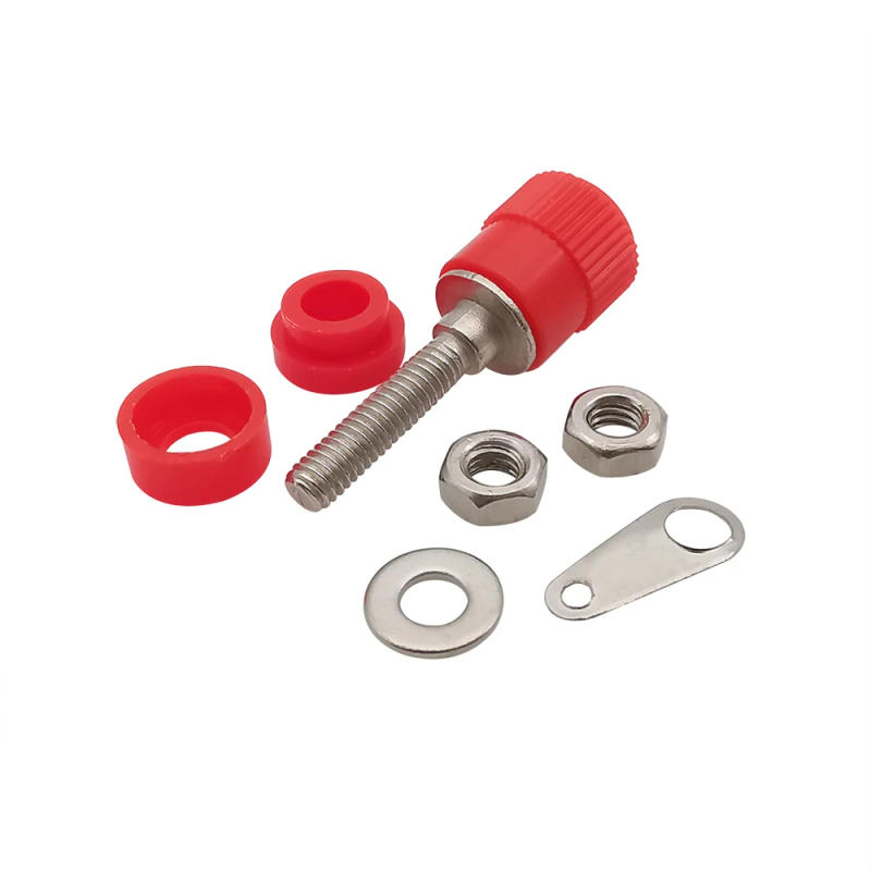 Description Picture 5 of item4mm Banana Socket Mount Binding Post Nut Banana Female Jack Terminal Block Connector Nickel Plated for 4mm Banana Plug Red&Black