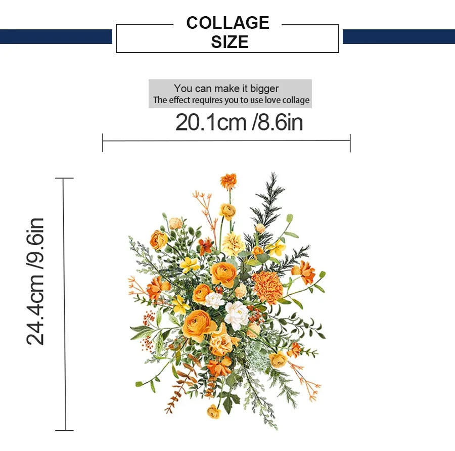 Description Picture 3 of itemGreen Plant Leaves Wall Sticker Bathroom Toilet Sticker WC Self Adhesive Mural Beautify Flower Home Bathroom Decoration Decals