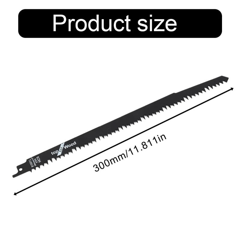 Description Picture 6 of item1pc 12in S1531 BI-Metal Reciprocating Saw Blades Handsaw Multi Saw Blade For Pruning Cutting Wood Metal Plastic Board Sawblade