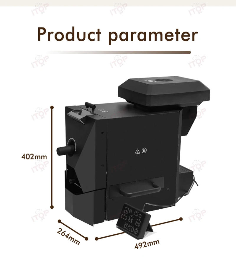 Description Picture 6 of itemITOP CBR-1 Commercial Coffee Bean Roaster with 3 Custom Baking Curves and Grain Dryer Coffee Roasting Machine 110V/220V