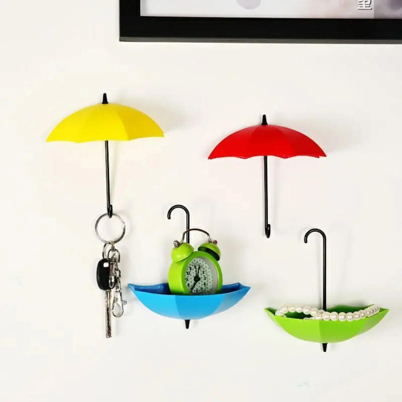 Description Picture 6 of item3pcs/lot Umbrella Shaped Creative Key Hanger Rack  Decorative Holder Wall Hook   Organizer Bathroom Accessories