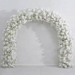 5D Luxury WhiteHydrangea Rose Flower Arrangement Wedding Backdrop Floral Arrangement With Frame Arch Event Flower Stand Party Pr