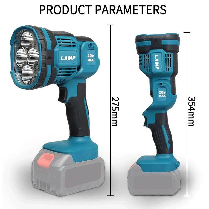 Description Picture 5 of itemPortable Outdoor Foldable Flashlight LED Lighting Emergency Lamp Night Work Spotlight Torch for Makita 18V Li-ion Battery BL1830