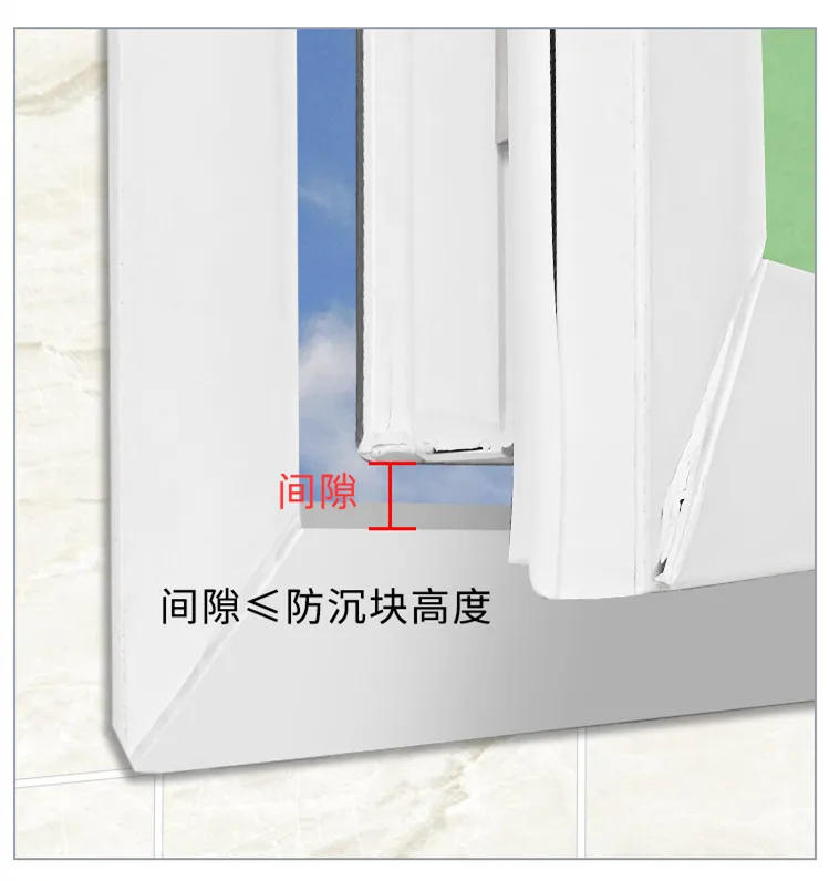 Description Picture 5 of item4/10pcs Plastic Steel Window Anti-sink Block Casement Windows Lift Block Gasket Push and Pull Window Fittings Household Tools