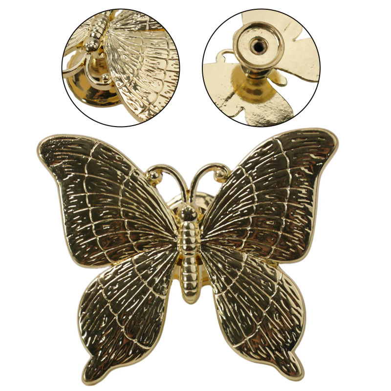 Description Picture 4 of item1pcs Butterfly Shape Drawer Handle Knobs Furniture Door Handle Wardrobe Cabinets Knobs Furniture Hardware Cupboard Door Pulls