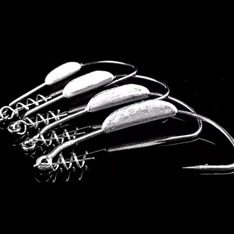 Description Picture 6 of itemJig Crank Head Barbed Hook 2g 3g 5.25g 7g Soft Lure Worm Offset Fishhook Spring Lock Pin Pesca for Texas Rigs Fishing Tackle