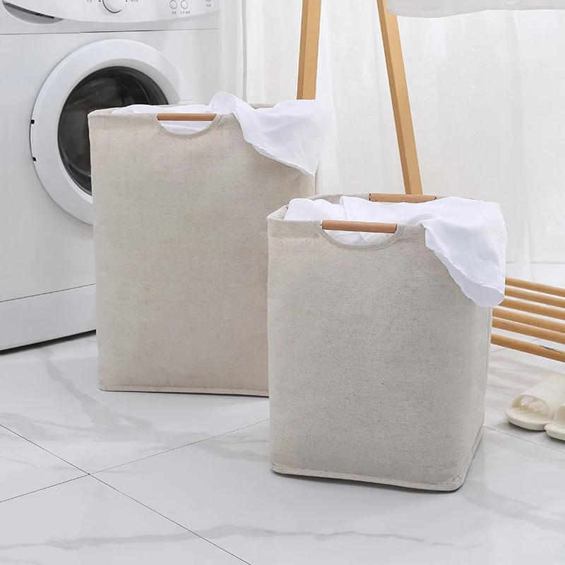 Description Picture 2 of itemLarge Capacity Dirty Laundry Basket  Nordic Dirty Clothes Storage Linen Foldable Sundries Bucket Toy Organizer Panier Linge