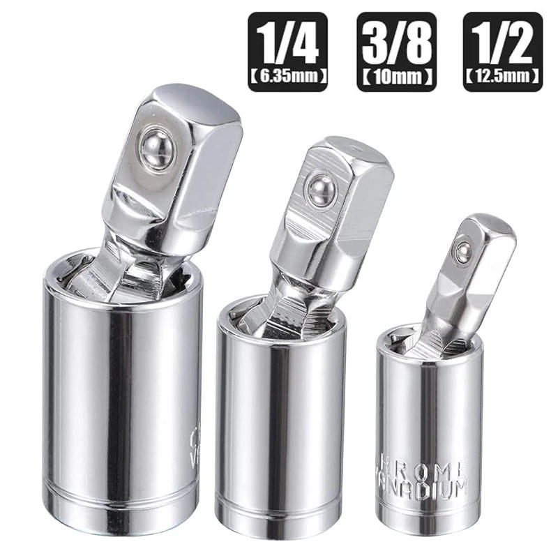 Description Picture 2 of item360 Degree Swivel Knuckle Joint Air Impact Wobble Socket Adapter Hand Tool 1/4" 3/8" 1/2" Electric Wrench Socket Universal Joint
