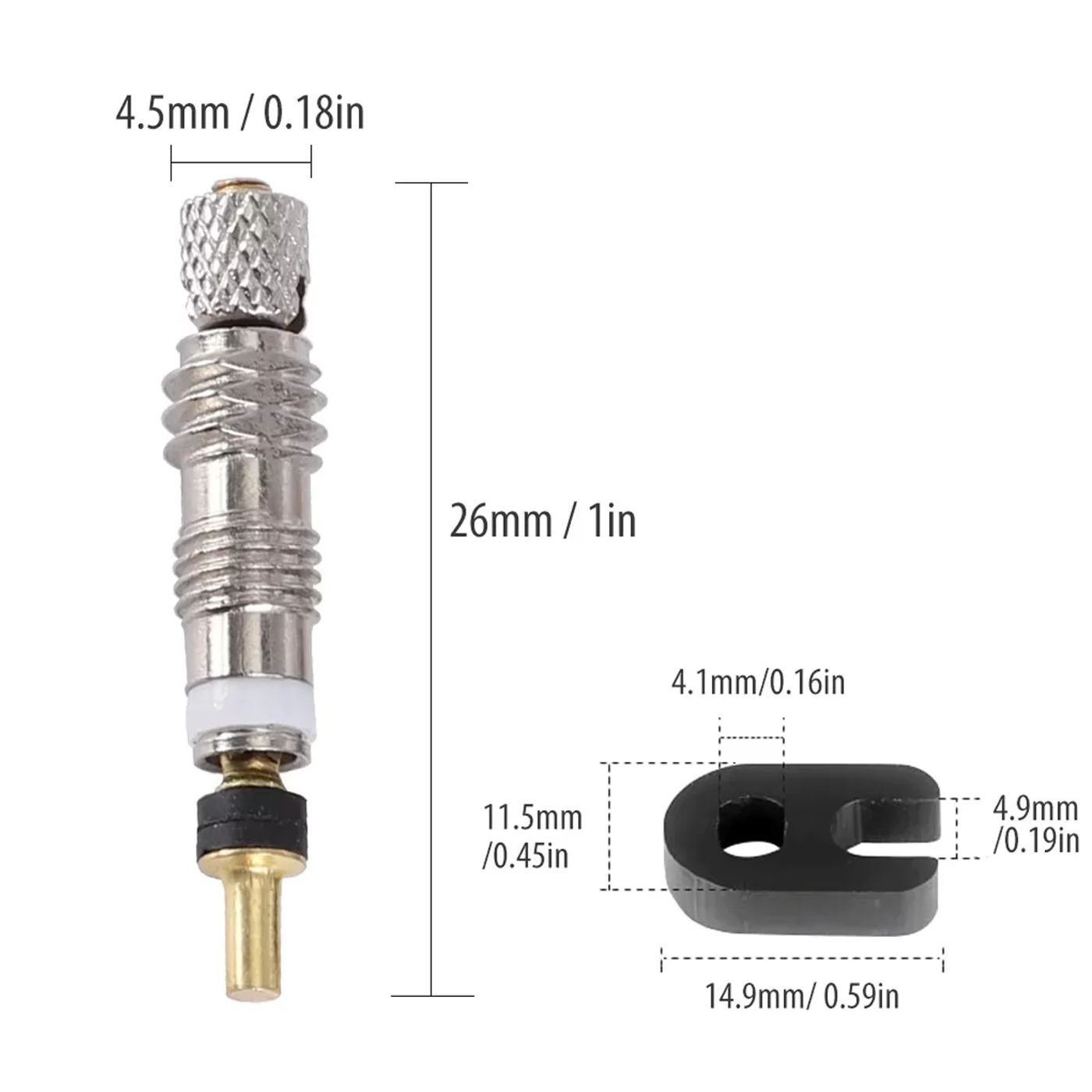 Description Picture 6 of itemBicycle Removable Presta Valve Core Bike Replacement Brass Tubeless Core Bicycle Leak Proof Accessories Bring Tools 6/12pcs