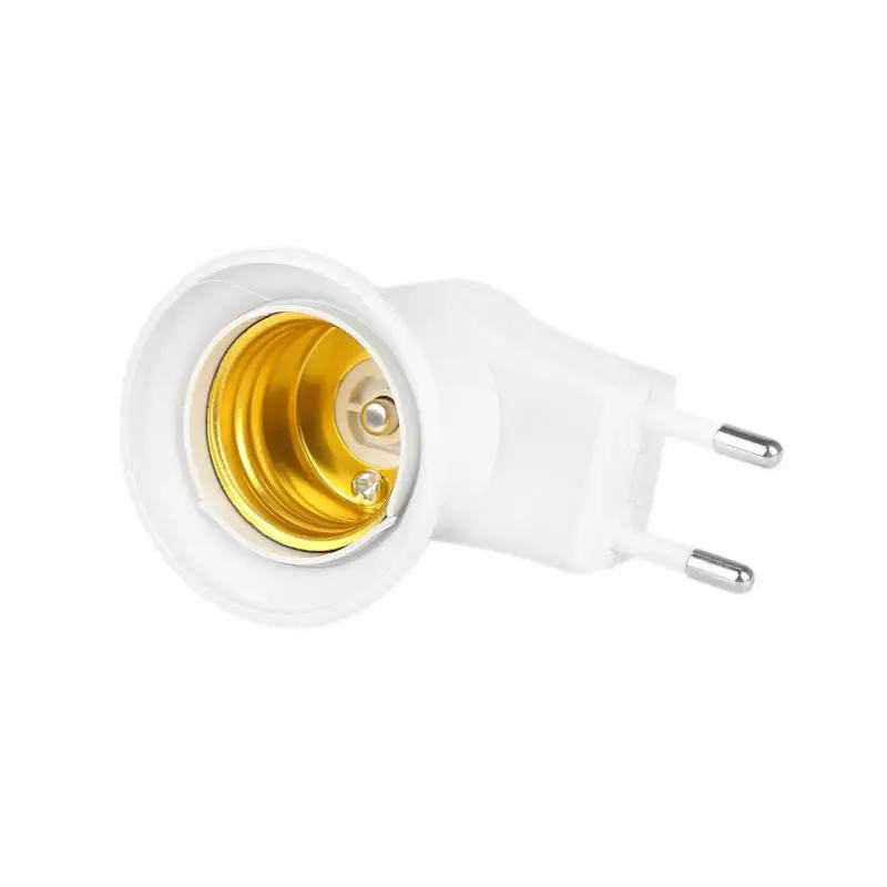 Description Picture 6 of item5Pcs/lot  Lamp Base E27 LED Light Male Socket to EU/US Type Plug Adapter Converter for Bulb Holder with ON/OFF Button White