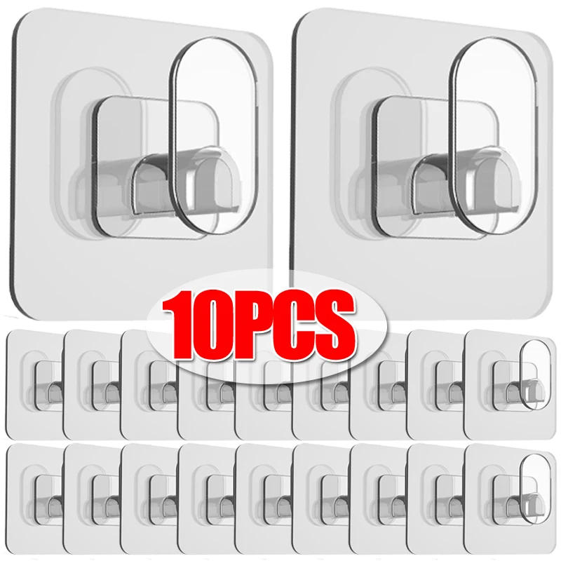Description Picture 4 of item10/1PCS Clothes Hooks Key Storage Hanger Wall Door Rack Transparent Strong Self Adhesive for Kitchen Bathroom Organizers Gadget