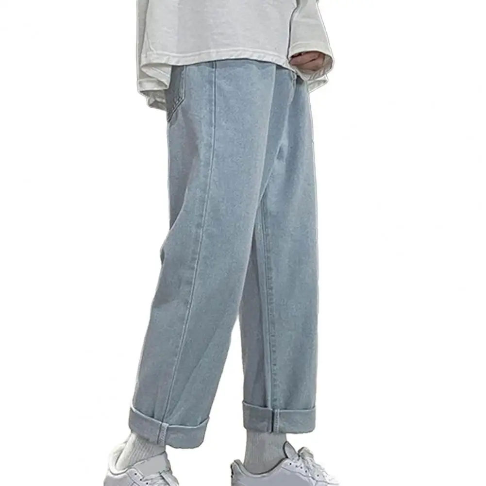 Men Jeans Loose Wide Leg