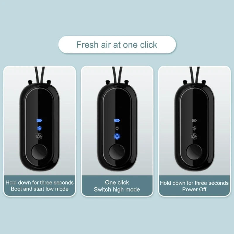 Description Picture 4 of itemNeck Purifiers 700mAh Air Purifying Device Rechargeable Air Purifiers ABS Texture Air Sanitizer for Indoor and Outdoor