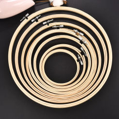 1Pcs 10-30cm Wooden Embroidery Hoops Frame Set Bamboo Embroidery Hoop Rings For DIY Cross Stitch Needle Craft Tool