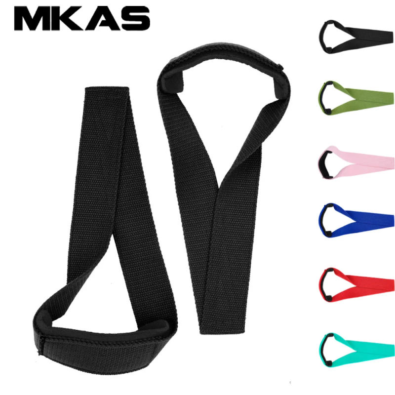 Description Picture 2 of itemMKAS 1 Pair Gym Lifting Straps Fitness Gloves Anti-slip Hand Wraps Wrist Straps Support For Weight Lifting Powerlifting Training