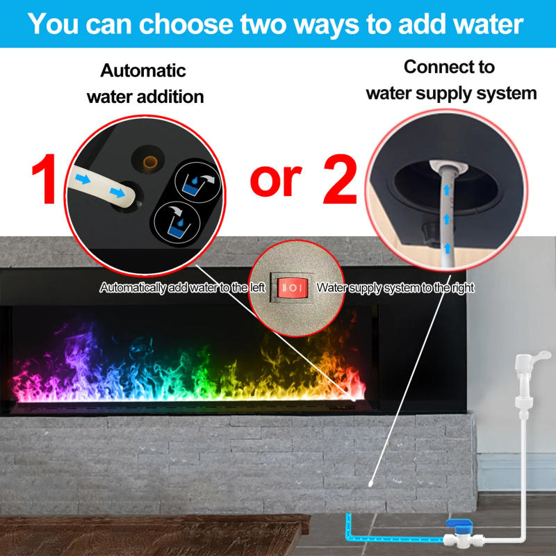 Description Picture 5 of itemNew 3D realistic flame water vapor fireplace humidifier, 5-year warranty, silent water mist, automatic drainage, steam fireplace