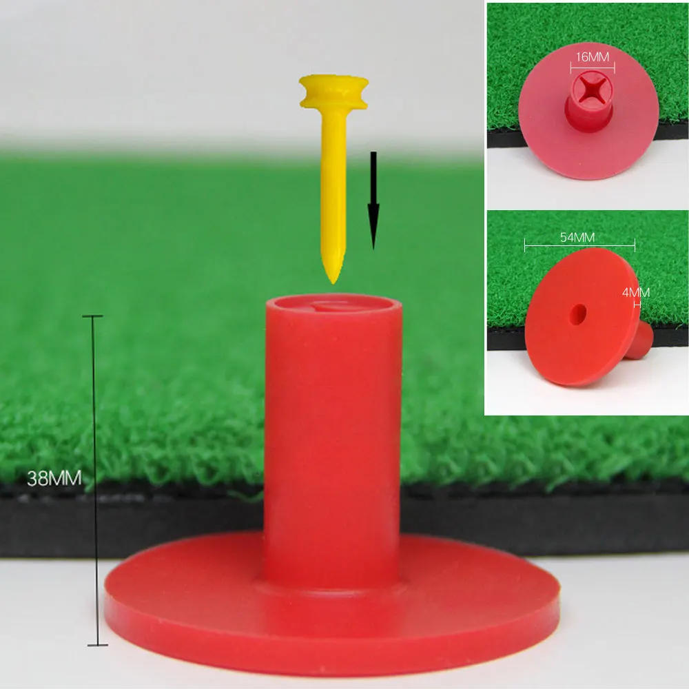 Description Picture 5 of item6pcs/set Golf Rubber Tees Holder with Plastic Golf Tees Set Golf Practice Training Driving Putting Chipping Range for Golf Mats