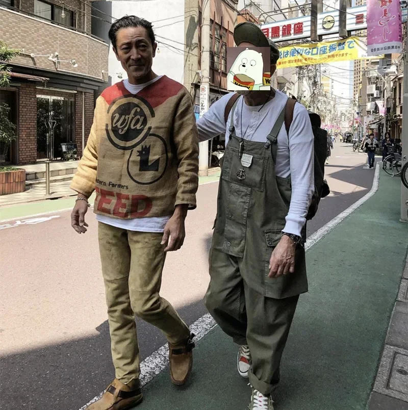 Description Picture 6 of itemAmerican Casual One-piece Suspenders Mens Overalls Trendy Brand Workers Overalls Loose Men Clothing