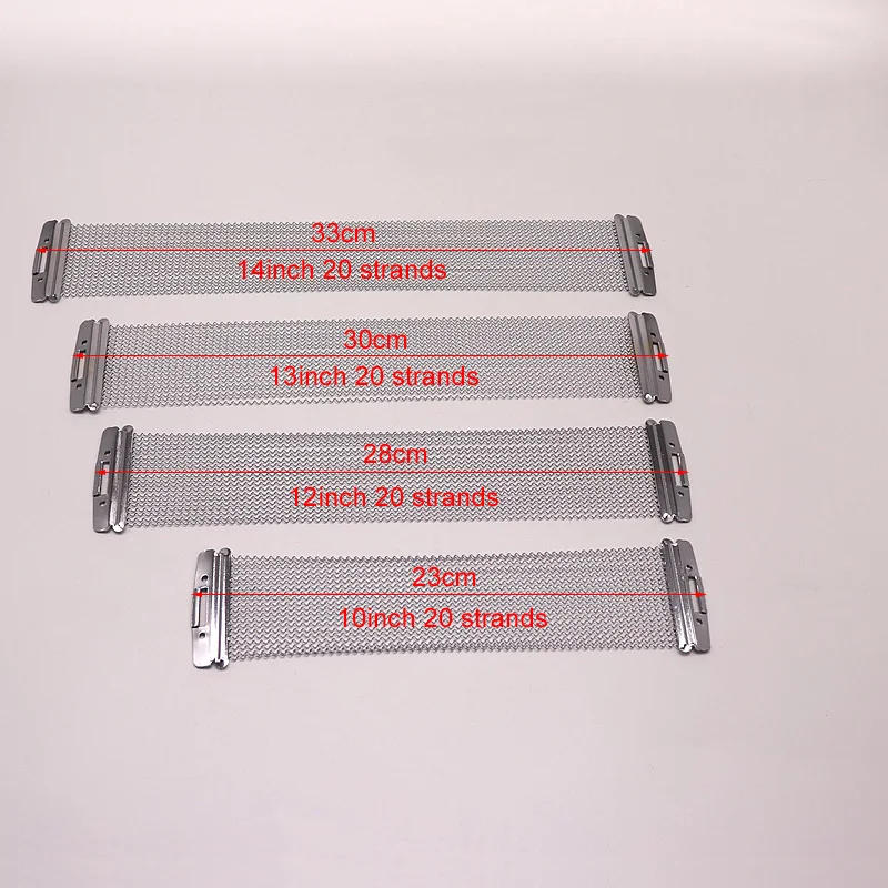 Description Picture 2 of item20 Strands 14" 13" 12" 10" Snare Drum Wires Silver Color Drum Wire Snare Drum Accessories One Piece