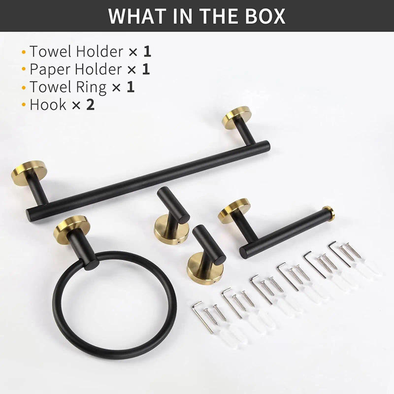 Description Picture 4 of itemBathroom Accessories Set Paper Holder Bathroom Towel Rack Hand Towel Bars for