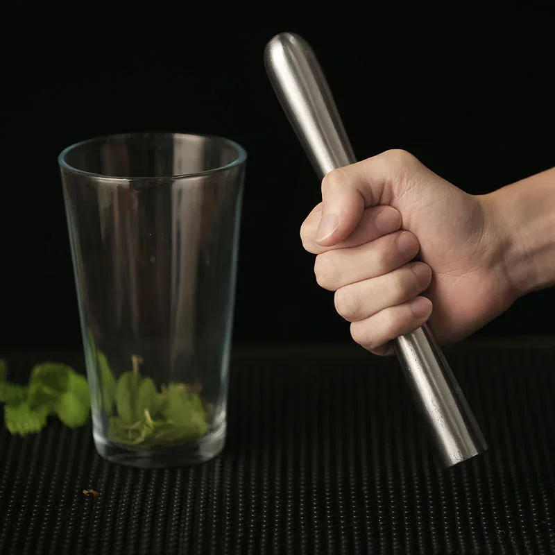 Description Picture 6 of itemStainless Steel Cocktail Muddler with Bar Mixing Spoon Cocktail Muddler Long Drink Stirrer Bartender Spoon Bar Accessories