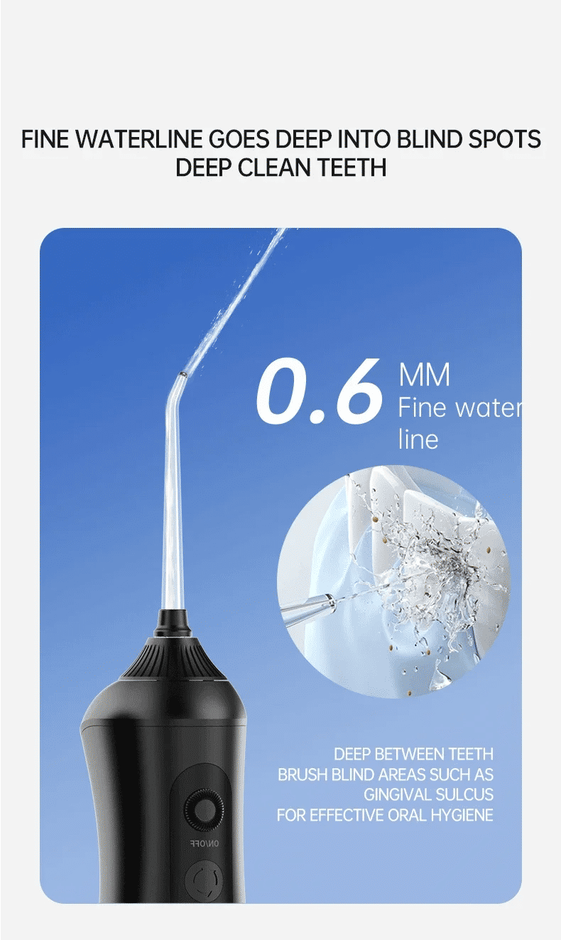 Description Picture 4 of itemIconic Brand Youpin Water Flossers Oral Irrigator Rechargeable Portable Dental 3 Modes Water Tank for Teeth Waterproof Teeth Cleaner