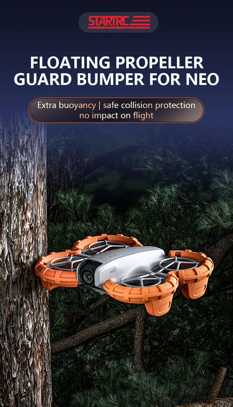 Description Picture 2 of itemSTARTRC For DJI NEO Floating Propeller Guard Bumper Props Protector Buoyancy Anti-collision Ring Landing On Warter Accessories