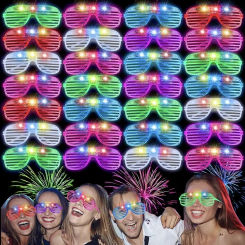 12/24/36/48 Pcs Glow in the Dark Led Glasses Light Up Sunglasses Party Favors Glow Glasses for Kids Adults Party Supplies