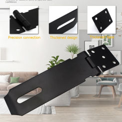Stainless Steel Door Hasp Latch Lock Anti-Theft Safety Buckle Lock Plate