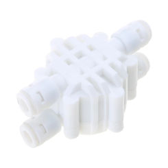 4 Way 1/4 Port Auto Shut Off with Quick-Connect Fittings for RO Reverse Osmosis Water Filter System Durable 918D