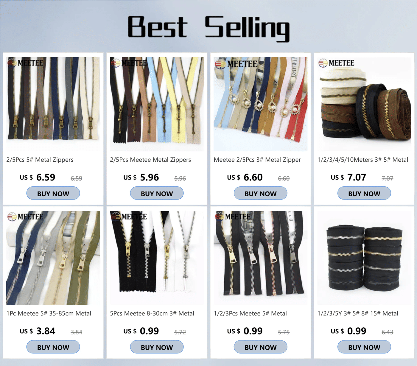 Description Picture 4 of item1Pc Meetee 5# 35-85cm Metal Zippers Open-end Bag Jacket Garment Auto Lock Zipper Sewing Decorative Zip Tailoring Accessories