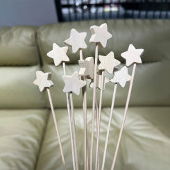 10pcs Wood Star Shape Aroma Diffuser Natural Rattan Sticks Reed Diffuser Sticks for Home Fragrance Air Freshener Reed Sticks