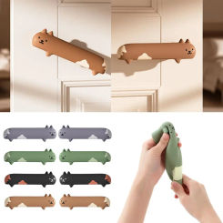 Portable Silicone Door Knob Cover Cat Shape Anti-collision Protective Pad Cold-proof Door Handle Cover Home