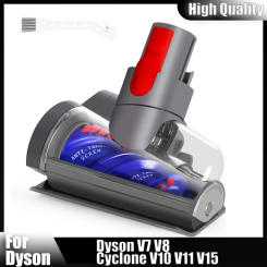Upgrade Anti-Tangle Mini Motorized Tool Brush Head Compatible with Dyson V7 V8 Cyclone V10 V11 V15 Vacuum Cleaner Accessories