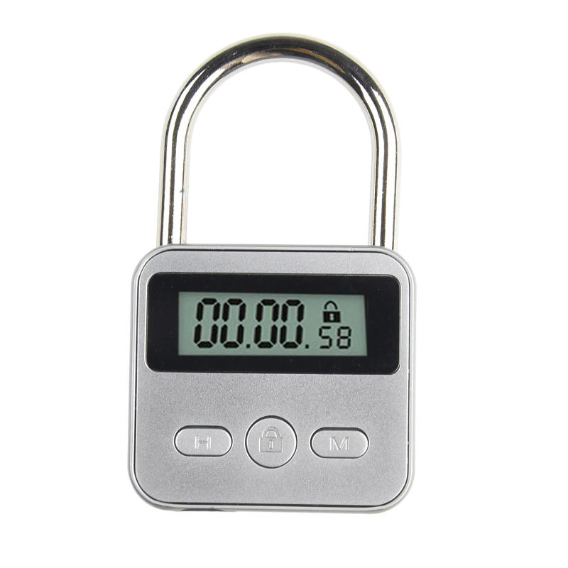 Description Picture 2 of item1pc Timing Padlock Anti-addiction Metal Timer Lock LCD Display Multi Function Electronic Time 99 Hours Max Timing Padlock