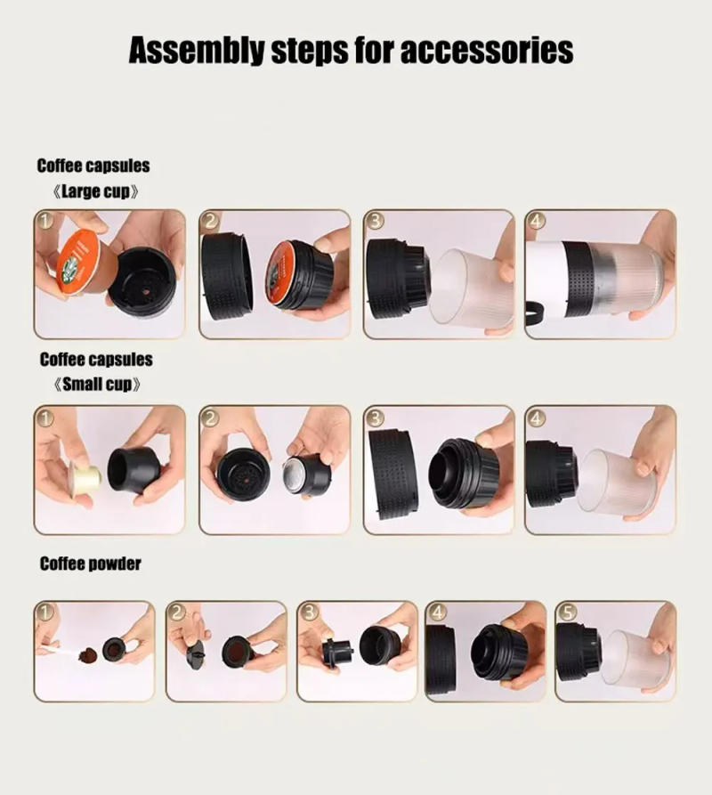 Description Picture 5 of itemPortable Capsule Coffee Machine Ltalian Espresso Electric Small Wireless Heat Pump Pressure Household Coffee Machine