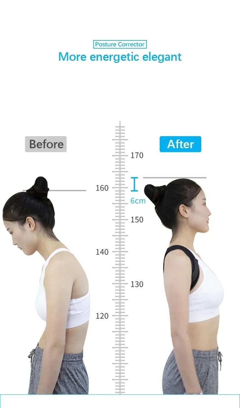 Description Picture 3 of itemBack Posture Corrector Corset Clavicle Spine Posture Correction Adjustable Support Belt Pain Relief Traine Spine Posture Support