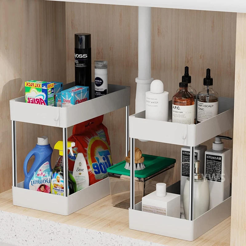 Description Picture 4 of item2 Tier Under Sink Organizer Drawer Organizers Storage Rack Kitchen Organizer Cabinet Organizer Storage Holder Kitchen Spice Rack