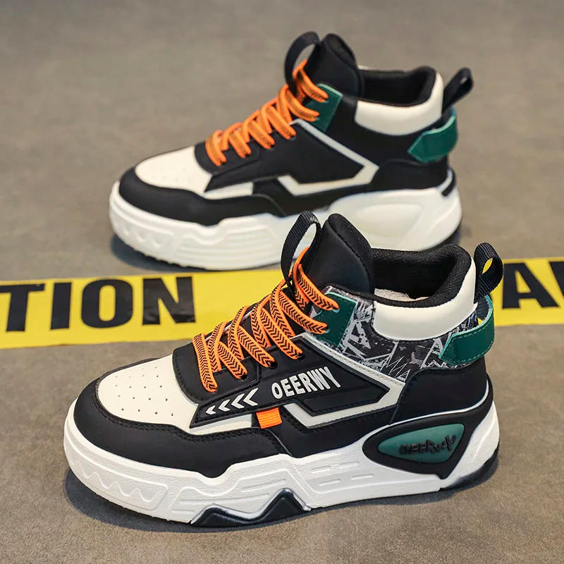 Description Picture 3 of itemChildren's Board Shoes Thick Soled Wear-resistant Casual Flat Shoes Neutral Breathable High Top Outdoor Sports Shoes for Kids