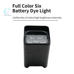 LED Par 6x18w Battery RGBWAUV 6in1 Wireless Stage Uplight for Wedding Bar Disco Party Home DJ Smart Lighting