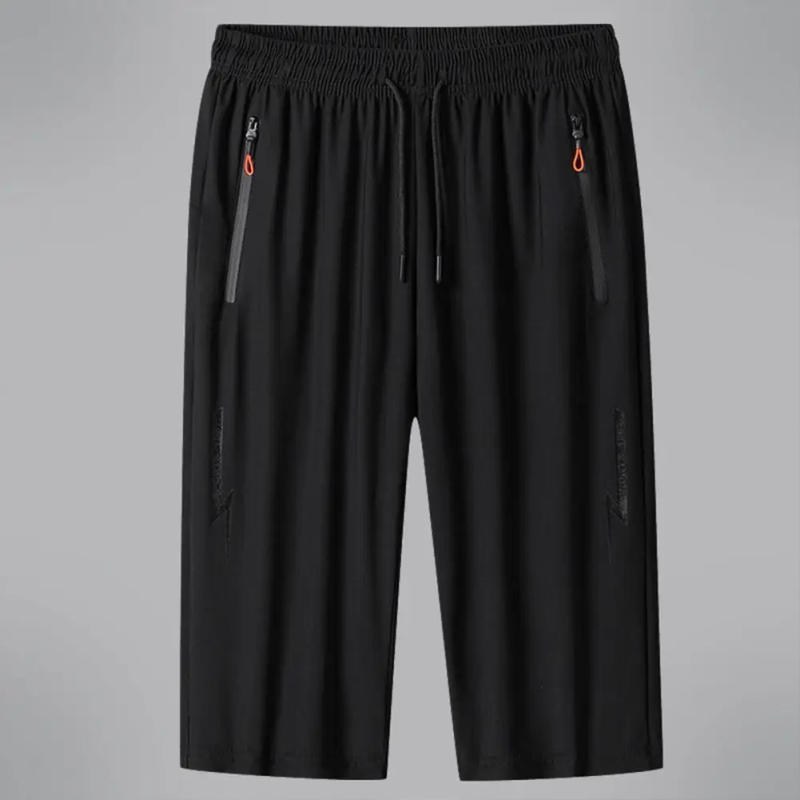 Description Picture 5 of itemMen Cropped Pants Ice Silk Jogging Running Men Summer Sweatpants Breathable Stretch Men Summer Sweatpants Male Clothing